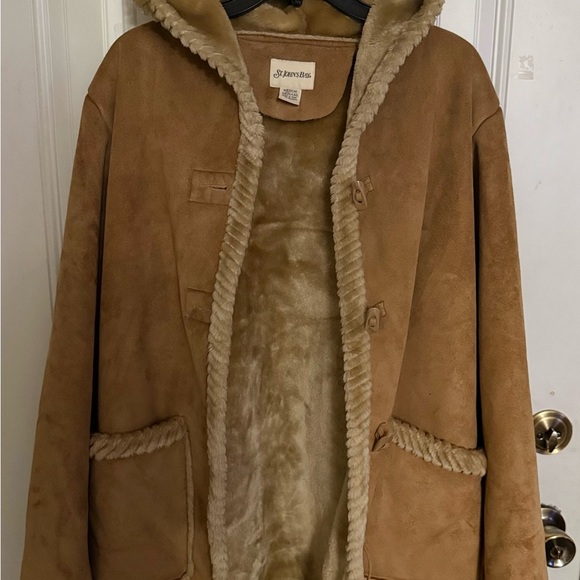 St. John's Bay Jackets & Blazers - Vintage St. John's Bay Tan Faux Fur Lined Jacket Cozy Winter Coat